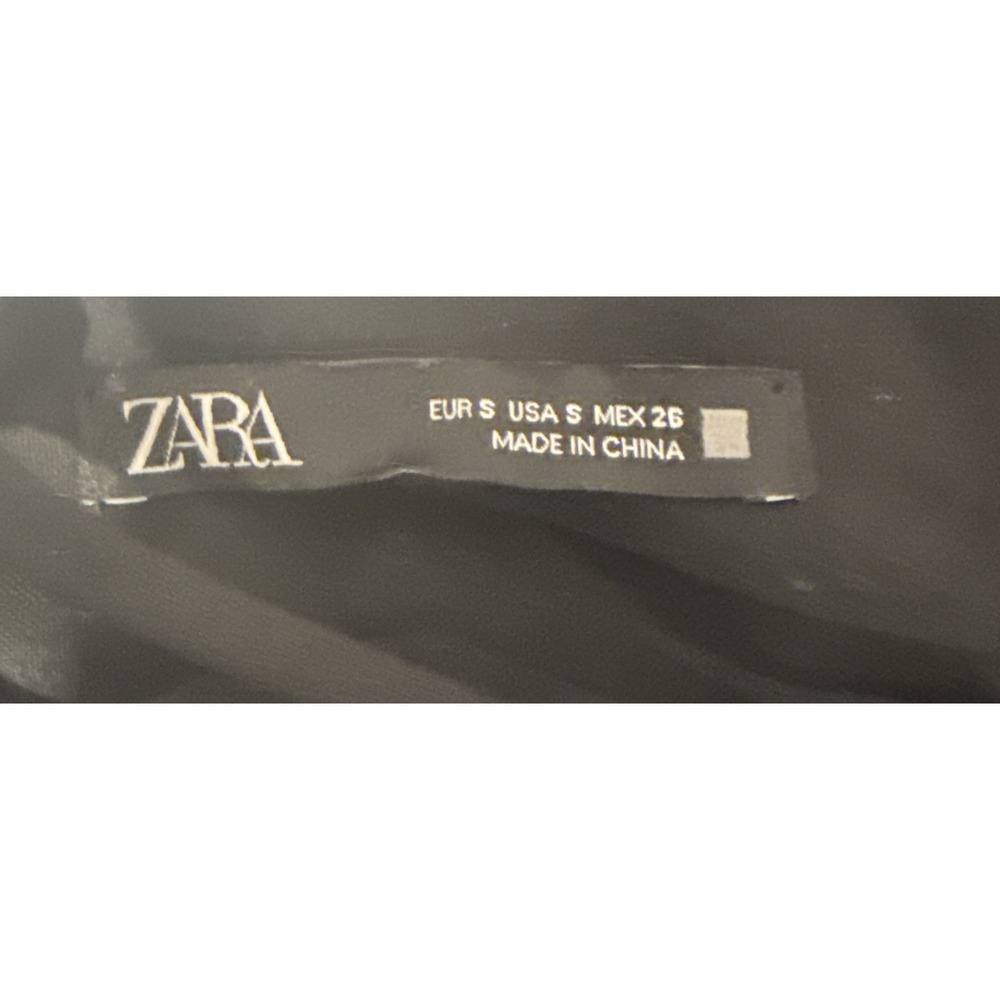 ZARA Mini Black Dress Spaghetti Straps, Small, RN#77302, Semi Open Back Side Zip - Picture 8 of 10